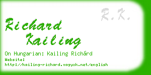 richard kailing business card